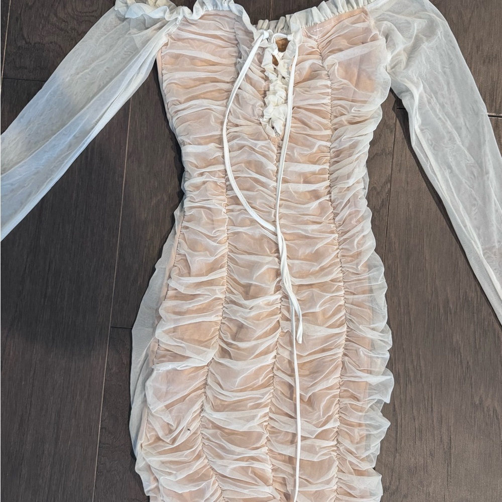 White body con dress